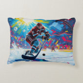 ホッケープレーヤーのゴール アクセントクッション (裏面)