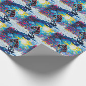 ホッケープレーヤーのゴール ラッピングペーパー (角)