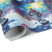 ホッケープレーヤーのゴール ラッピングペーパー (ロールコーナー)