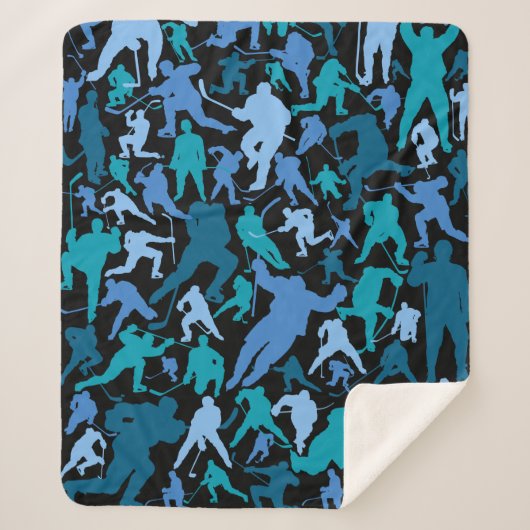ホッケープレーヤーのパターン シェルパブランケット (正面)