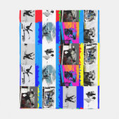 ホッケープレーヤーのライフ – Ice Hockey フリースブランケット (正面)