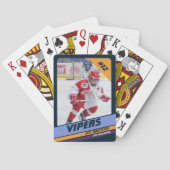 ホッケープレーヤーのViolet上のキープサケ鮮やかー トランプ (裏面)