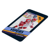 ホッケープレーヤーのViolet上のキープサケ鮮やかー マグネット (左側)