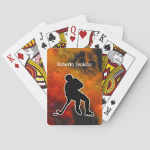 ホッケープレーヤーシルエットカラフルのパーソナライズ