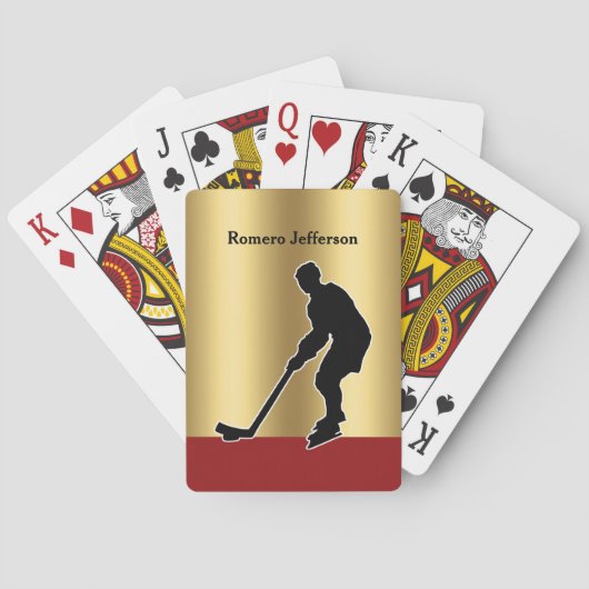 ホッケープレーヤーシルエット#2パーマエレガントナライズ トランプ (裏面)