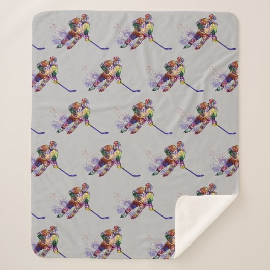 ホッケープレーヤースポーツゲーム シェルパブランケット (正面)