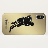 ホッケープレーヤースポーツデザイン Case-Mate iPhoneケース (裏面(横))