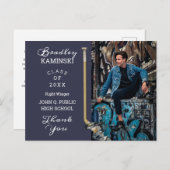 ホッケープレーヤースポーツ卒業写真ありがとうポー ポストカード (正面/裏面)