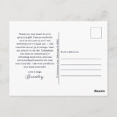 ホッケープレーヤースポーツ卒業写真ありがとうポー ポストカード (裏面)