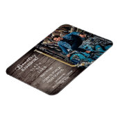 ホッケープレーヤースポーツ卒業写真のお知らせ マグネット (左側)