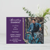 ホッケープレーヤースポーツ卒業写真のお知らせ 招待状 (スタンド正面)