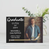 ホッケープレーヤースポーツ卒業写真のお知らせ 招待状 (スタンド正面)