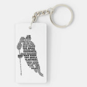 ホッケープレーヤータイポグラフィキーチェーン キーホルダー (裏面)