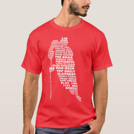 ホッケープレーヤータイポグラフィTシャツ Tシャツ
