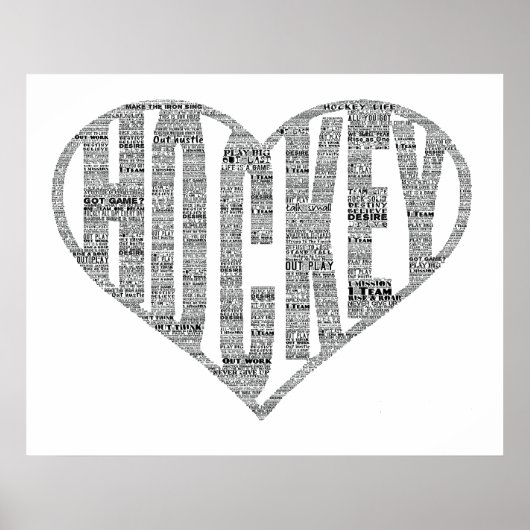 ホッケープレーヤーチームのやる気を起こさせるWord Artコーチ ポスター (正面)