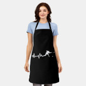 ホッケープレーヤーハートビートアイスホッケー エプロン (着用した状態)