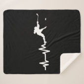 ホッケープレーヤーハートビートアイスホッケー シェルパブランケット (正面(横))