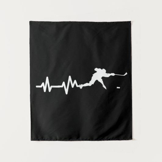 ホッケープレーヤーハートビートアイスホッケー タペストリー (正面)