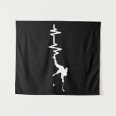 ホッケープレーヤーハートビートアイスホッケー タペストリー (正面(横))