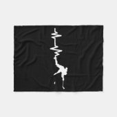 ホッケープレーヤーハートビートアイスホッケー フリースブランケット (正面(横))