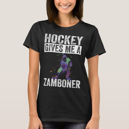 ホッケープレーヤーホッケー与え私のZamboner Tシャツ (正面)