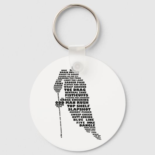 ホッケープレーヤー文字アート キーホルダー (正面)