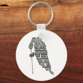 ホッケープレーヤー文字アート キーホルダー (正面)