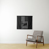 ホッケープレーヤー – アメリカ国旗のホッケー タペストリー (インサイチュ(横))