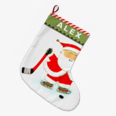 ホッケープレーヤー ラージクリスマスストッキング (正面 (吊り時))