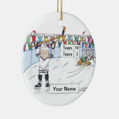ホッケープレーヤー – 男性 セラミックオーナメント (右)