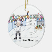 ホッケープレーヤー – 男性 セラミックオーナメント (左)
