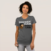 ホッケーヘアがブルネット気にになし Tシャツ (正面フル)