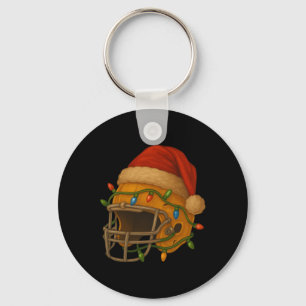 ホッケーヘルメットサンタクリスマスライト Xmas メンズ 少年 キーホルダー