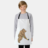 ホッケーホッケーでベアこうもり エプロン (着用した状態)