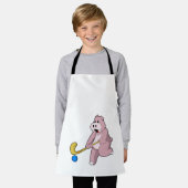ホッケーホッケーのヒッポこうもり エプロン (着用した状態)