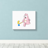 ホッケーホッケーのヒッポこうもり キャンバスプリント (インサイチュ (ウッドフロア))