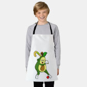 ホッケーホッケーアボカドこうもり エプロン (着用した状態)