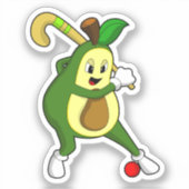 ホッケーホッケーアボカドこうもり シール (正面)