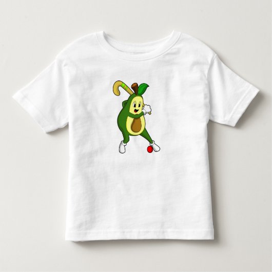 ホッケーホッケーアボカドこうもり トドラーTシャツ (正面)