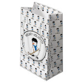 ホッケーホリデイズホッケー雪だるまスモール抱き枕 スモールペーパーバッグ (正面アングル)