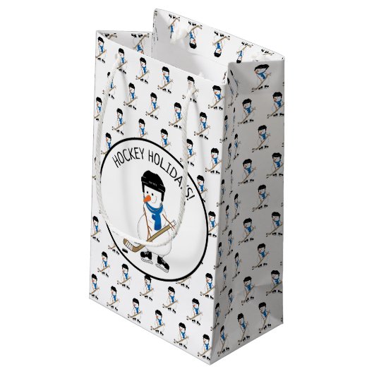 ホッケーホリデイズホッケー雪だるまスモール抱き枕 スモールペーパーバッグ (裏面アングル)
