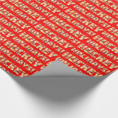 ホッケーホリデーズクリスマスギフトラップとサンタパターン ラッピングペーパー (角)