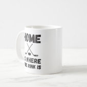 ホッケーホームはリンクがある場所 コーヒーマグカップ (正面左)
