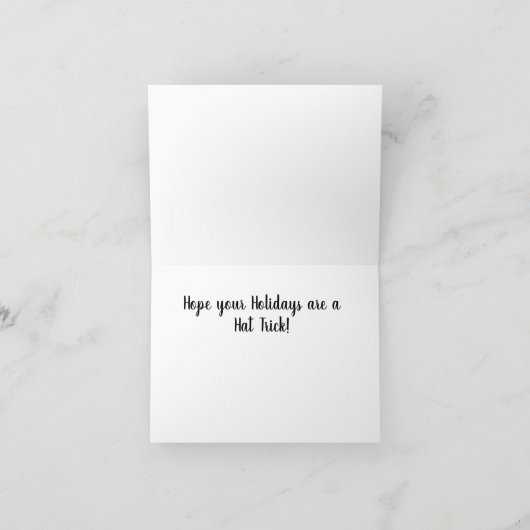 ホッケーマスク デザイン 折りたたみ式グリーティングカード カード (内部)