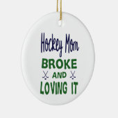 ホッケーママが壊れて愛し合う セラミックオーナメント (右)