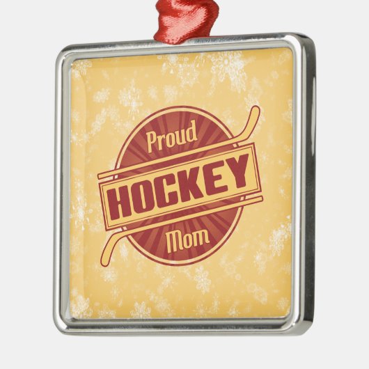 ホッケーママのクリスマスオーナメント、ツリー装飾 セラミックオーナメント (左)