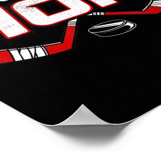 ホッケーママは女性のためにティーズ母の日のヴィンタグ ポスター (角)