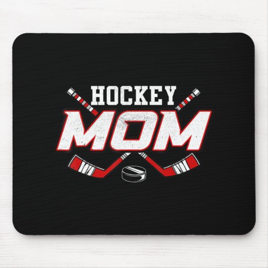ホッケーママは女性のためにティーズ母の日のヴィンタグ マウスパッド (正面)