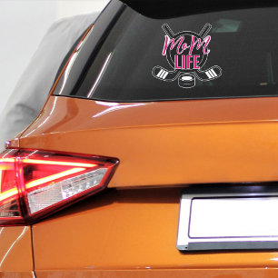 ホッケーママライフカーウィンドウ シール