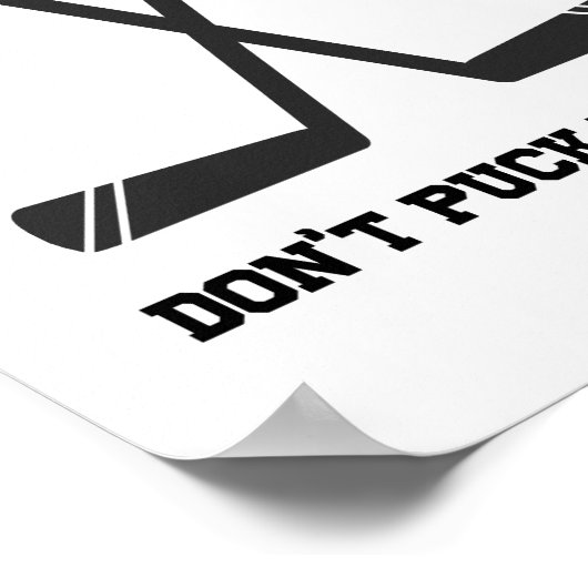 ホッケーママ私と一緒にパックしない引用文パンスポーツ ポスター (角)